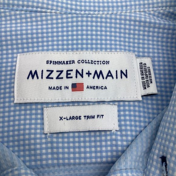 Mizzen + Main Spinnaker Collection Trim Fit Long Sleeve Button Up‎ Shirt Size XL - Picture 4 of 6